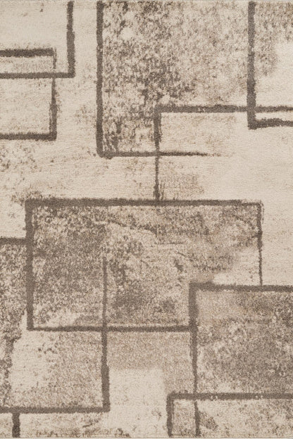 Rhodes Neutral Geometric Rug - Enigma