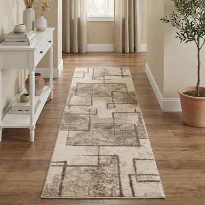 Rhodes Neutral Geometric Rug - Enigma