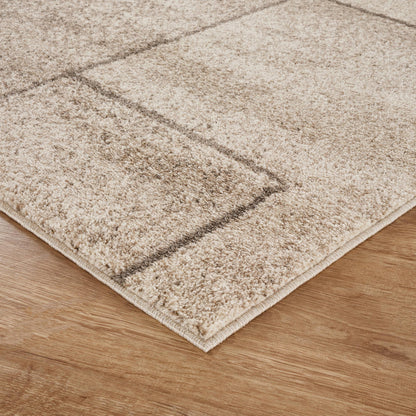 Rhodes Neutral Geometric Rug - Enigma