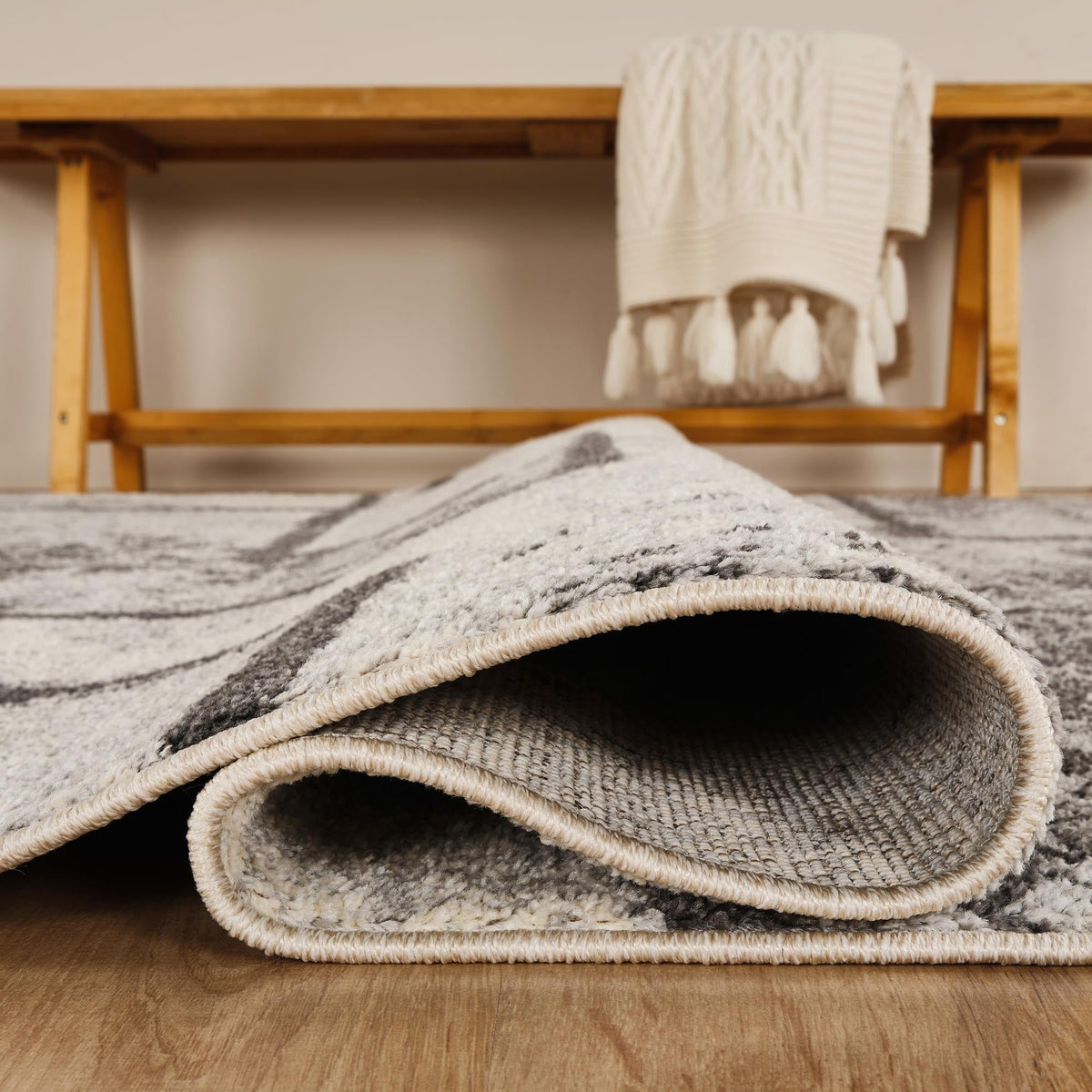 Rhodes Neutral Geometric Rug - Enigma