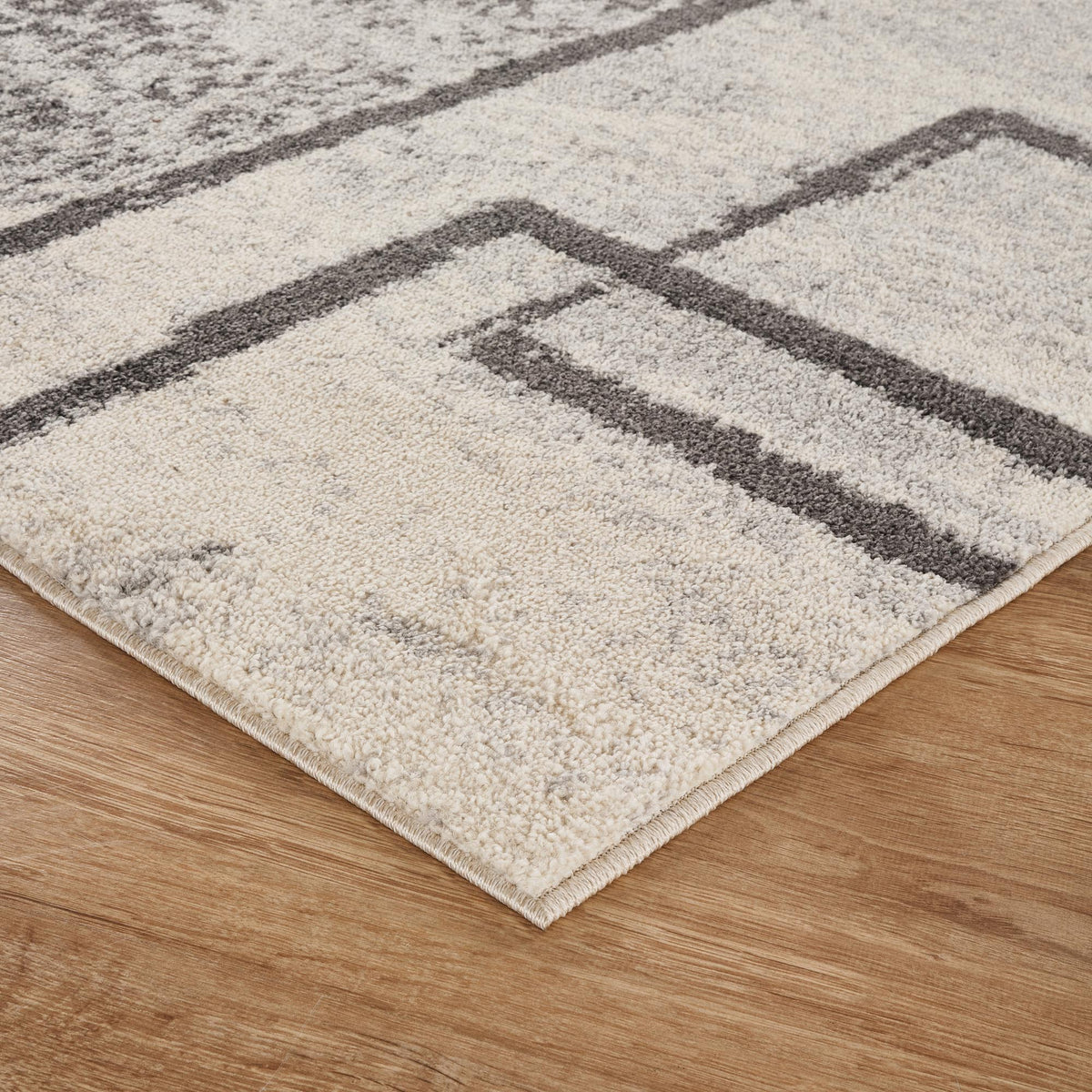 Rhodes Neutral Geometric Rug - Enigma