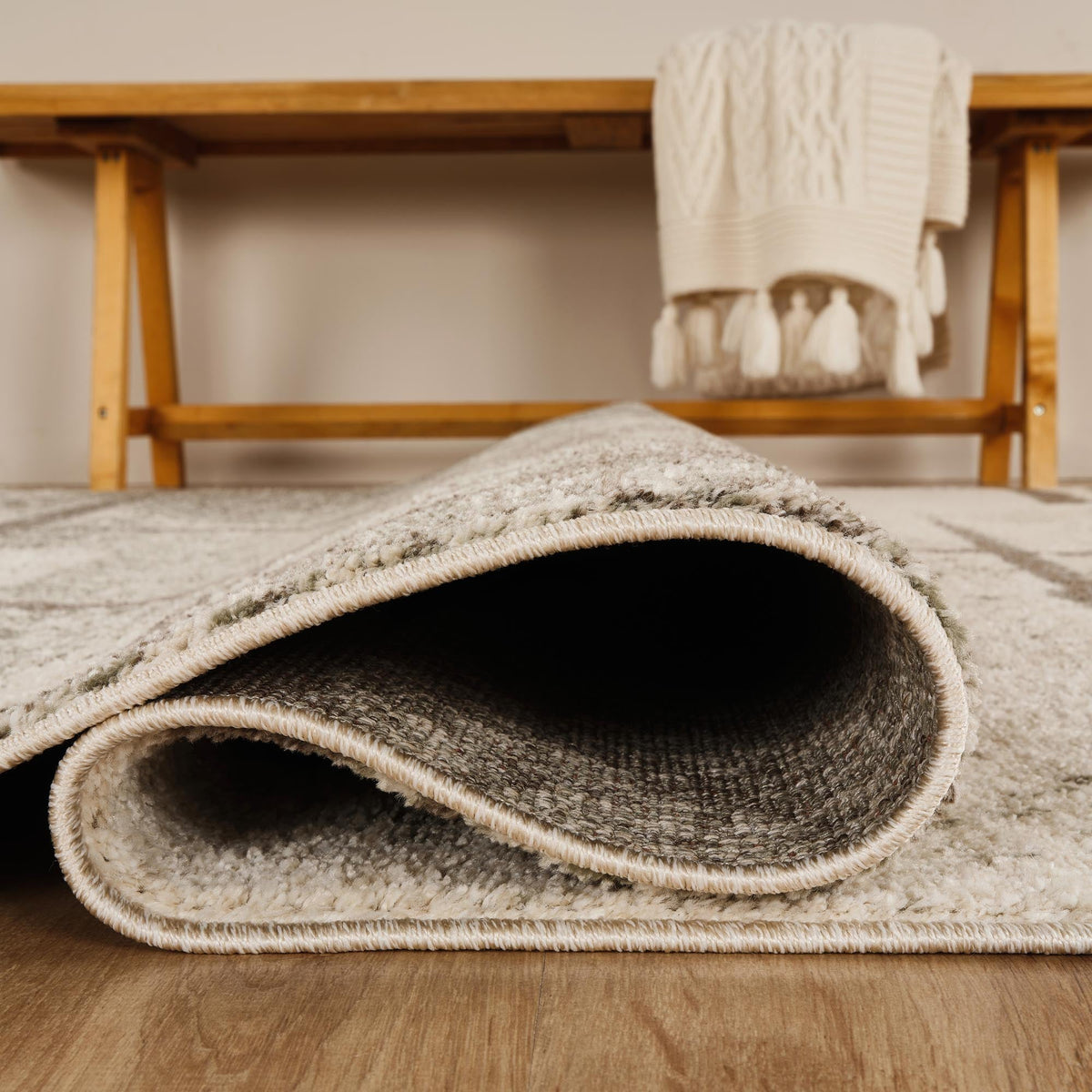 Rhodes Neutral Geometric Rug - Enigma