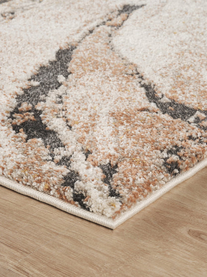 Essence Textured Abstract Rug - Lava