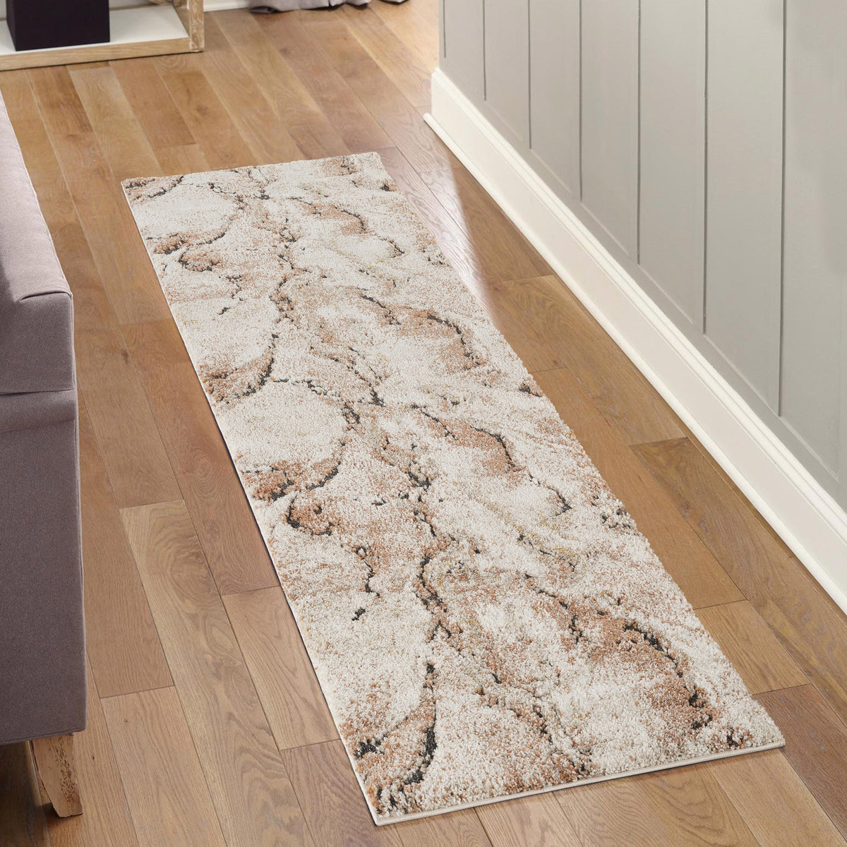 Essence Textured Abstract Rug - Lava