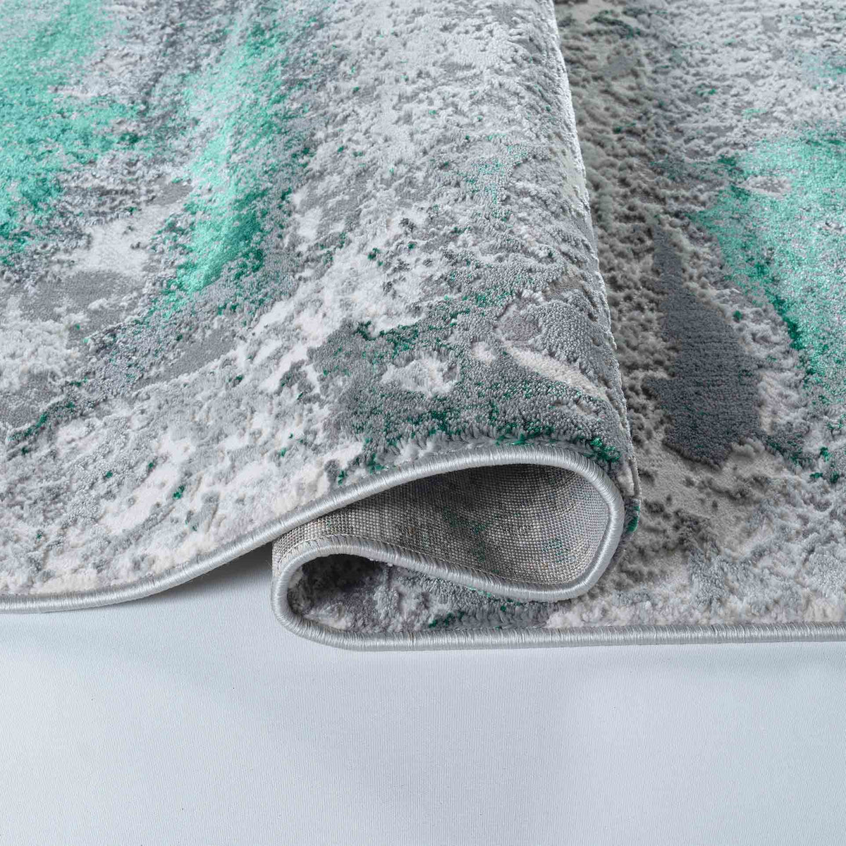 Emperor Metallic Abstract Rug - Onyx