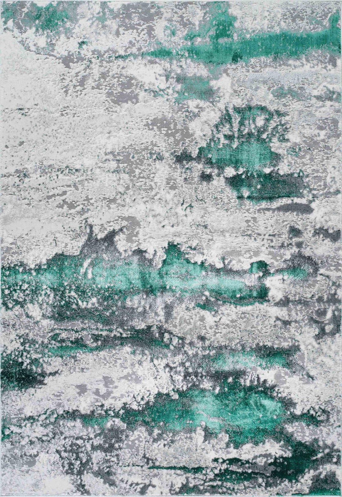 Emperor Metallic Abstract Rug - Onyx