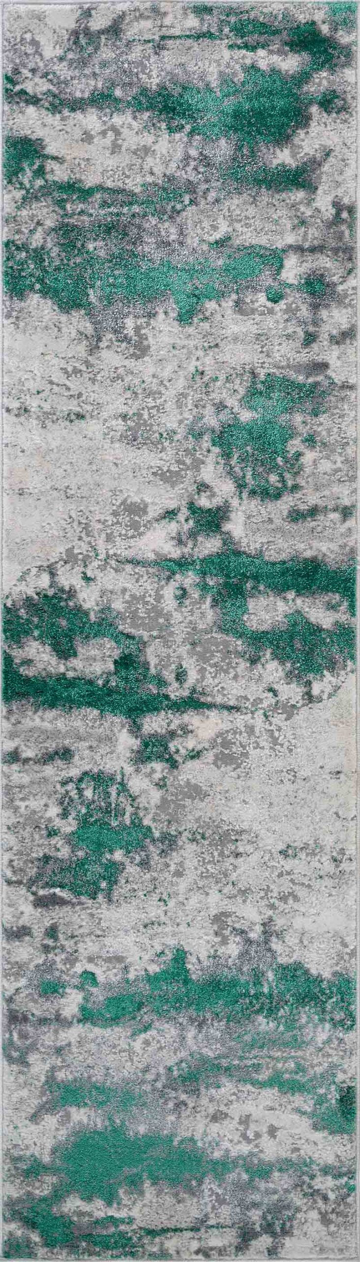 Emperor Metallic Abstract Rug - Onyx
