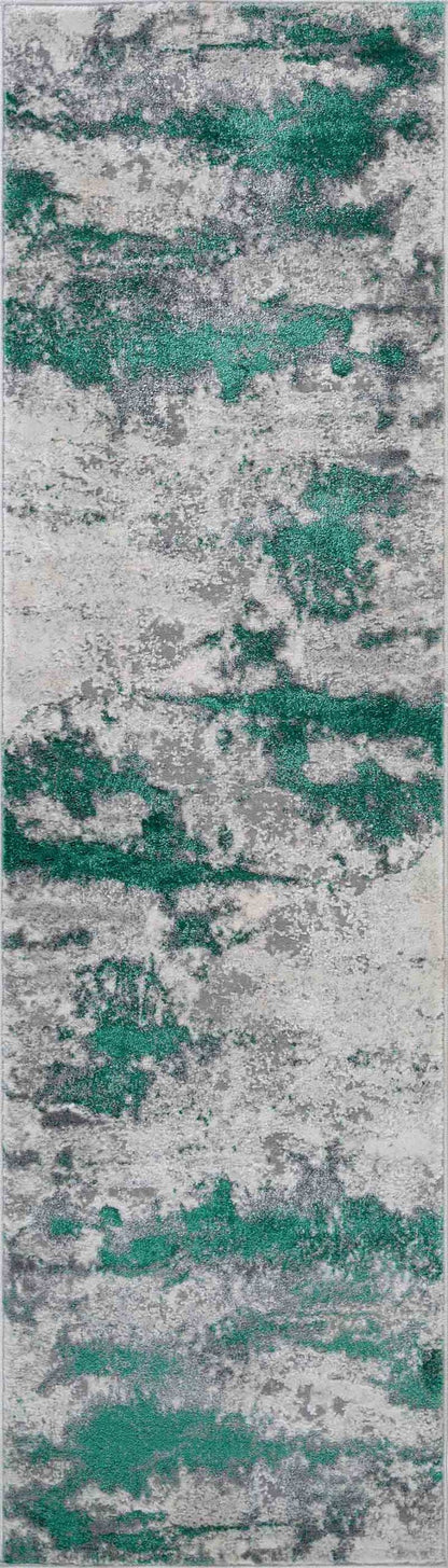Emperor Metallic Abstract Rug - Onyx