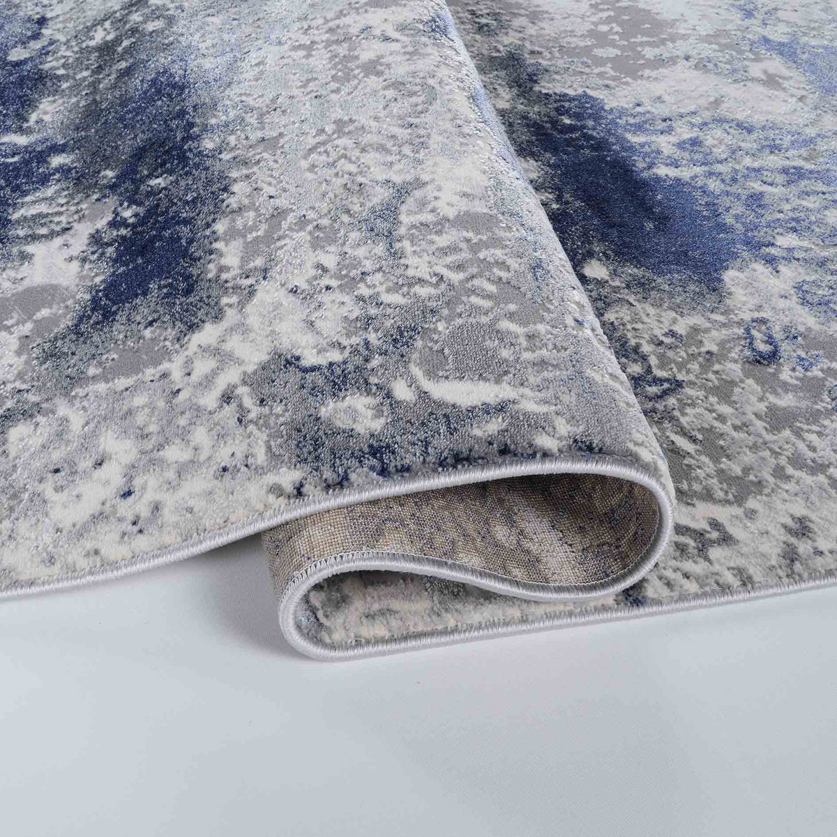 Emperor Metallic Abstract Rug - Onyx