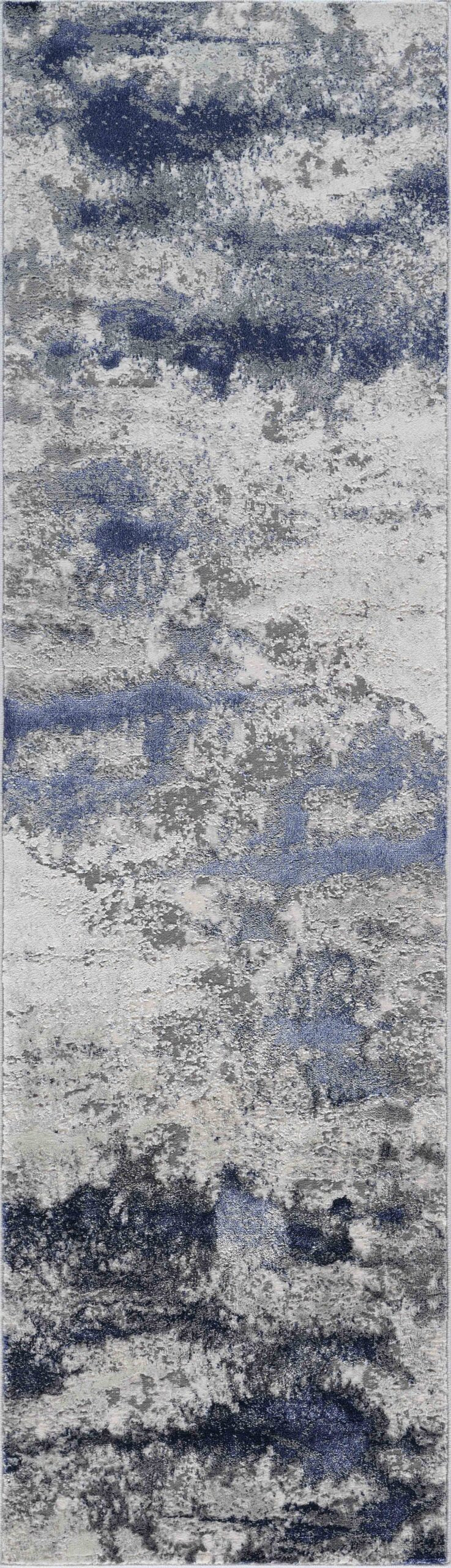 Emperor Metallic Abstract Rug - Onyx