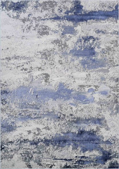 Emperor Metallic Abstract Rug - Onyx