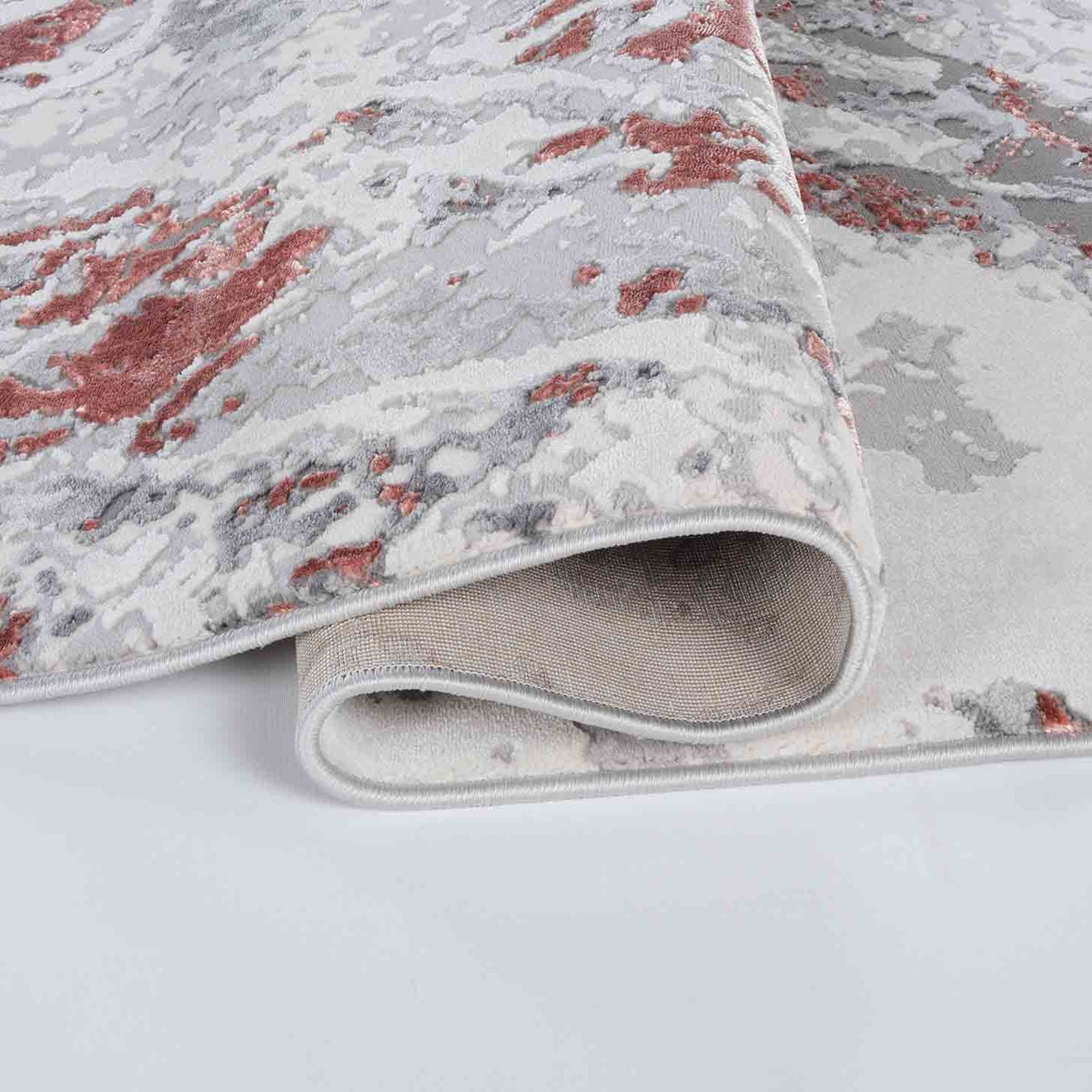 Emperor Metallic Abstract Rug - Onyx