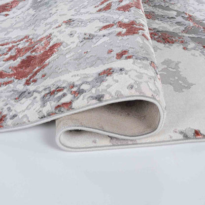 Emperor Metallic Abstract Rug - Onyx