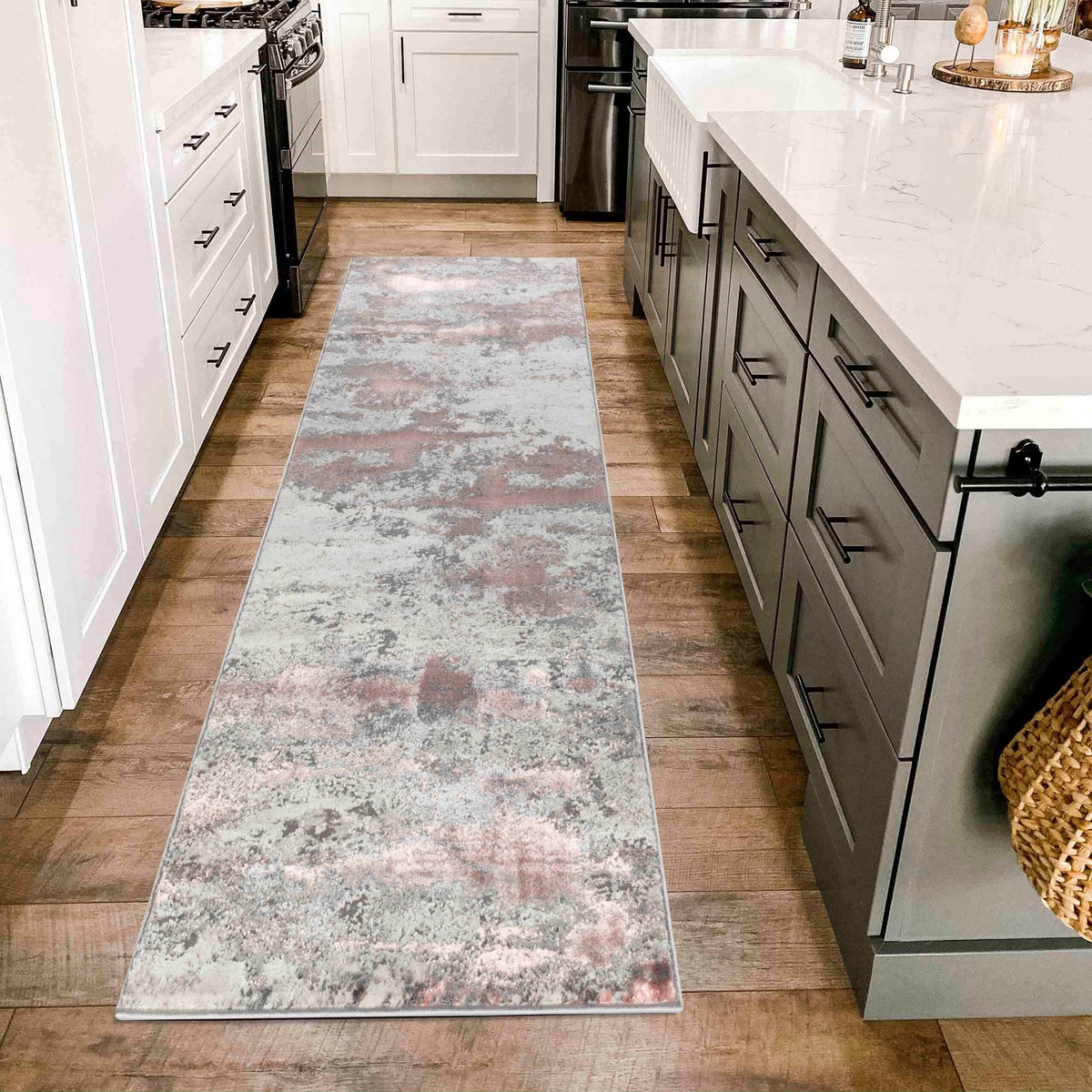 Emperor Metallic Abstract Rug - Onyx