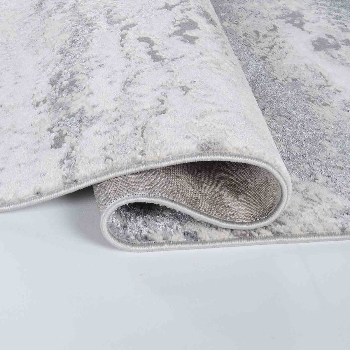 Emperor Metallic Abstract Rug - Onyx