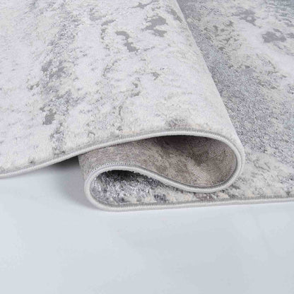 Emperor Metallic Abstract Rug - Onyx
