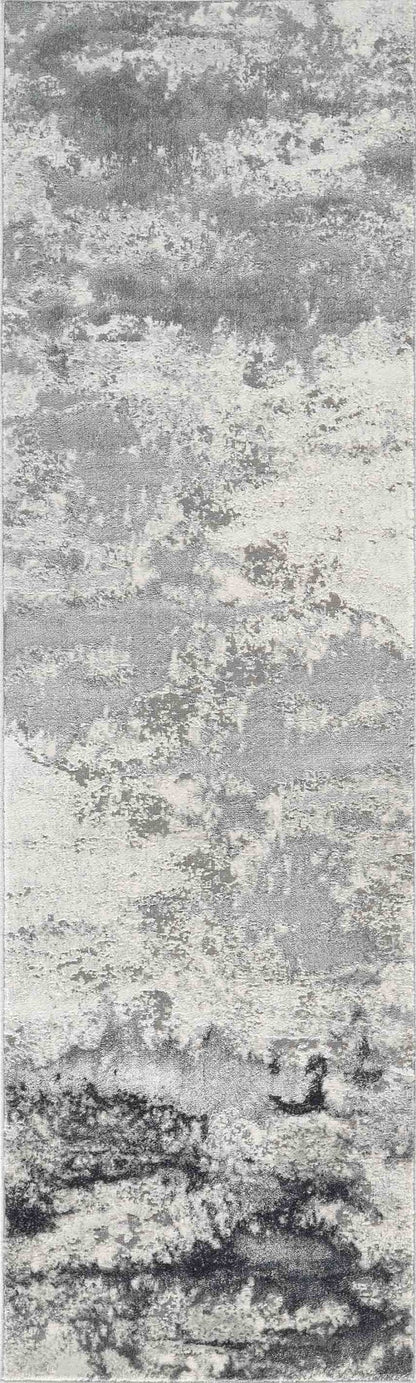 Emperor Metallic Abstract Rug - Onyx