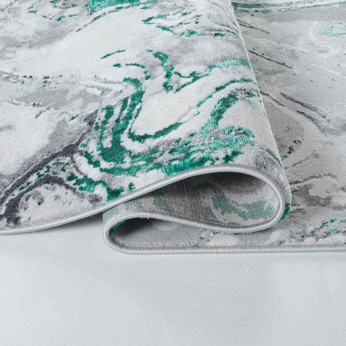 Emperor Metallic Abstract Rug - Solarius