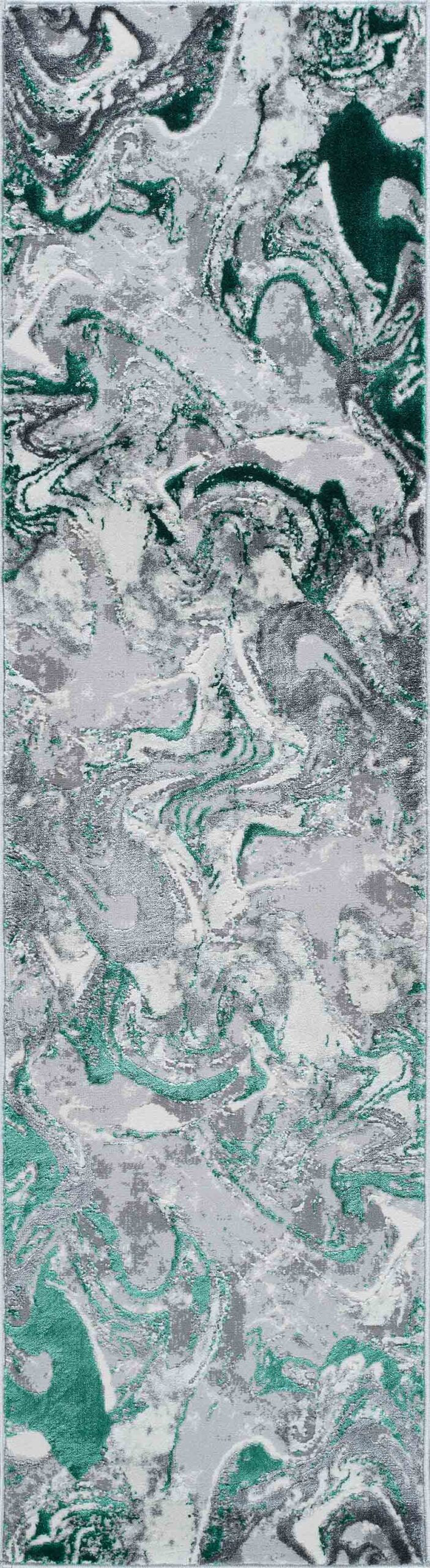 Emperor Metallic Abstract Rug - Solarius