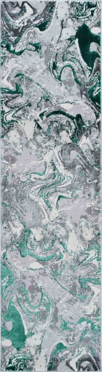 Emperor Metallic Abstract Rug - Solarius