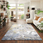 Emperor Metallic Abstract Rug - Solarius