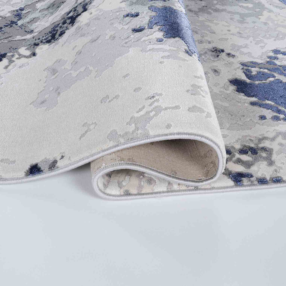 Emperor Metallic Abstract Rug - Solarius