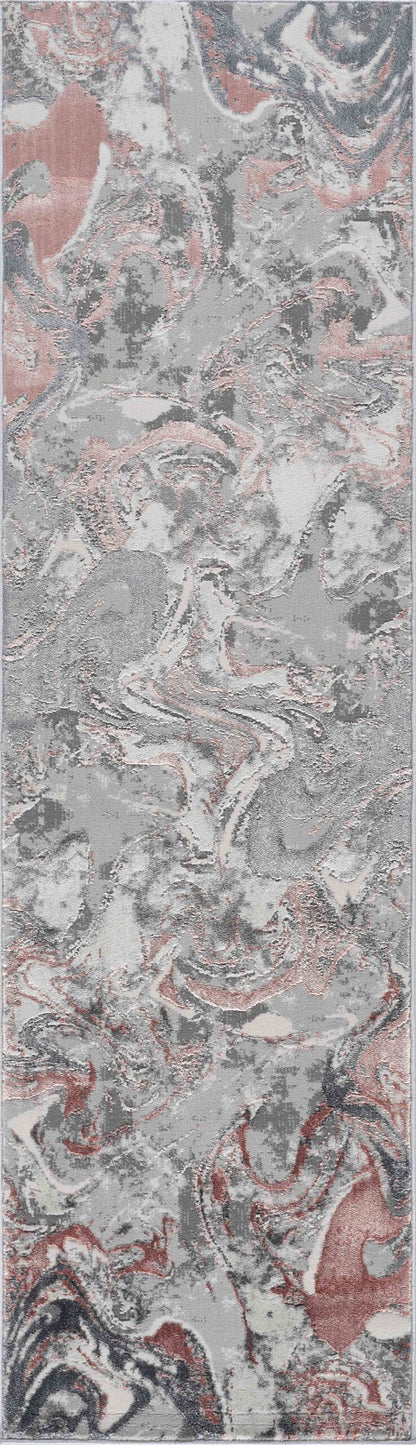 Emperor Metallic Abstract Rug - Solarius