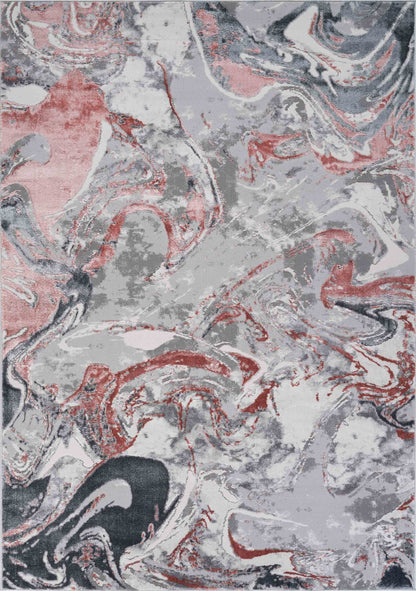 Emperor Metallic Abstract Rug - Solarius