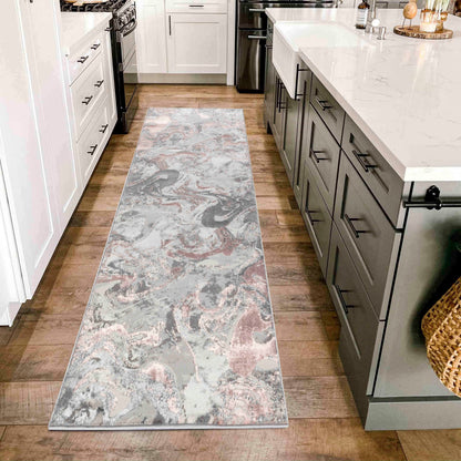 Emperor Metallic Abstract Rug - Solarius