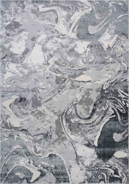 Emperor Metallic Abstract Rug - Solarius