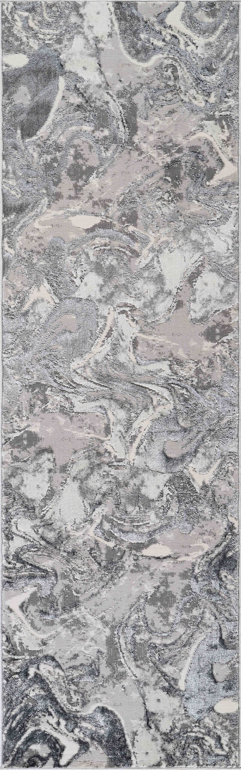 Emperor Metallic Abstract Rug - Solarius