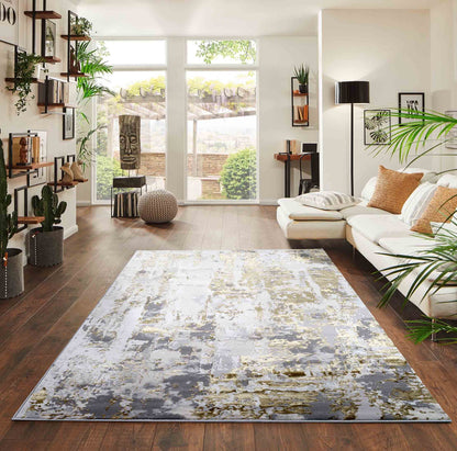 Emperor Metallic Abstract Rug - Styra