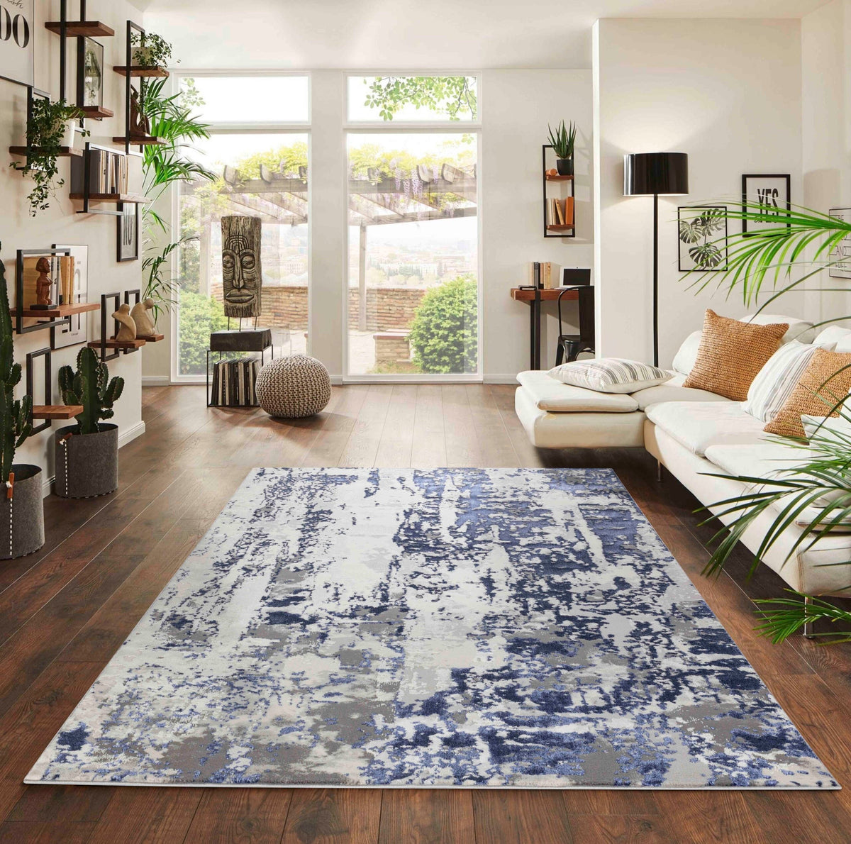 Emperor Metallic Abstract Rug - Styra