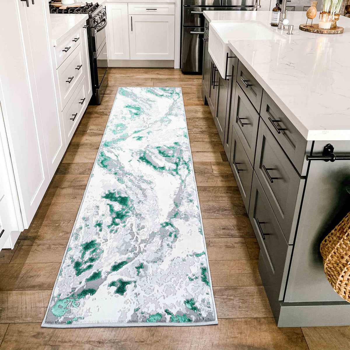 Emperor Metallic Abstract Rug - Picasso