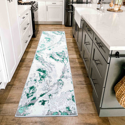 Emperor Metallic Abstract Rug - Picasso