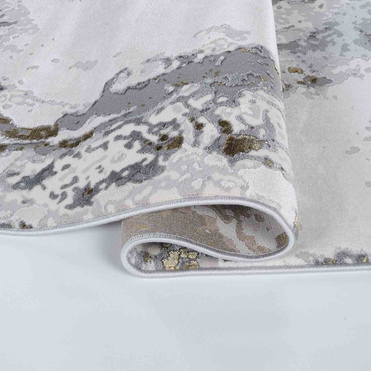 Emperor Metallic Abstract Rug - Picasso