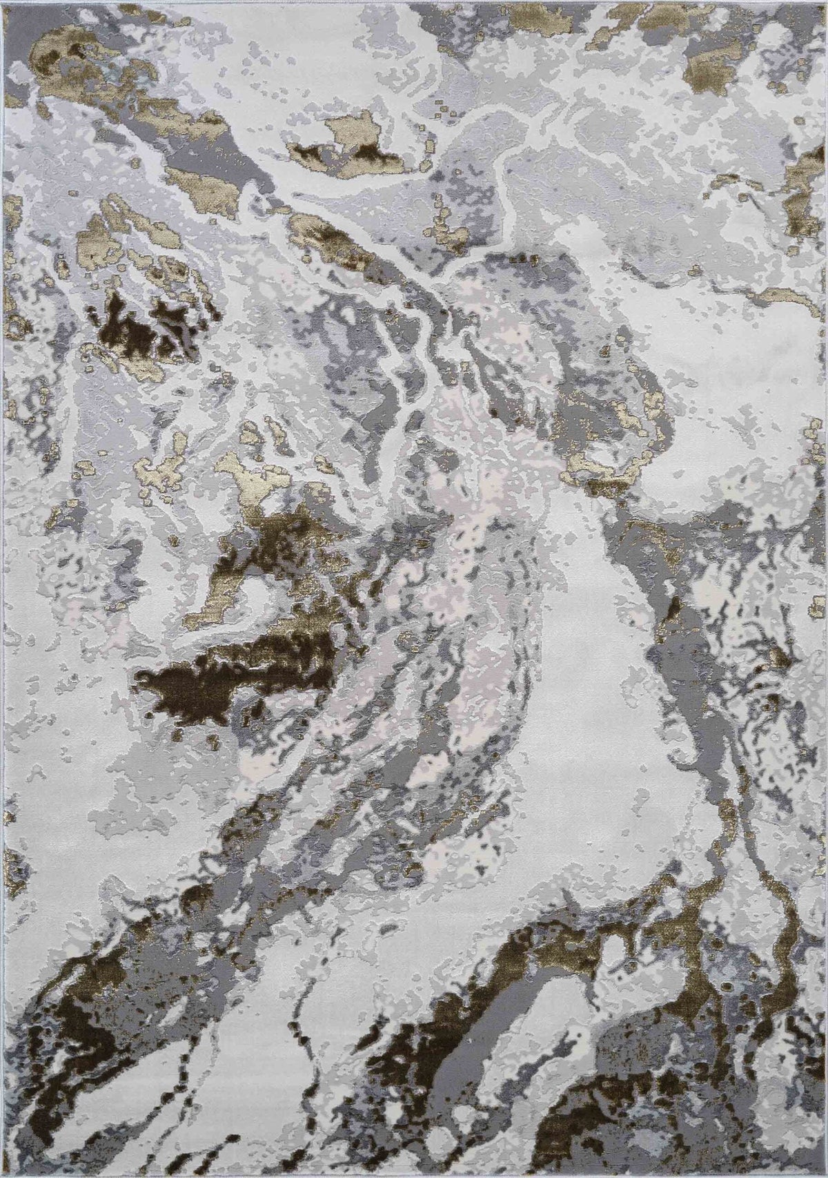 Emperor Metallic Abstract Rug - Picasso