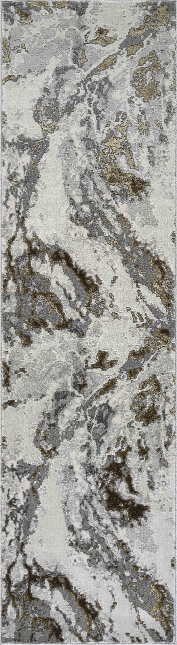 Emperor Metallic Abstract Rug - Picasso