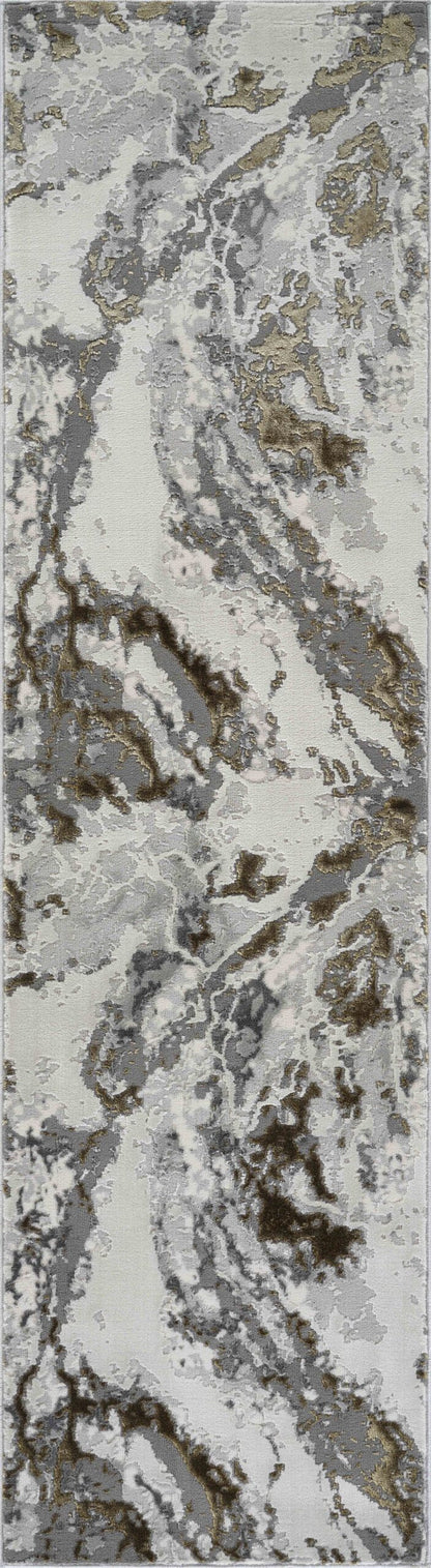 Emperor Metallic Abstract Rug - Picasso