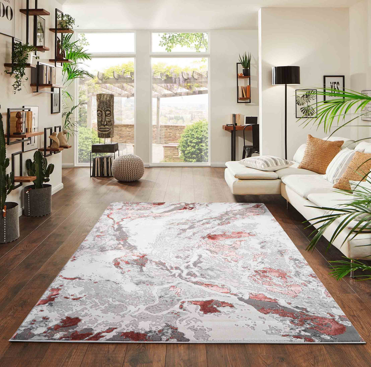 Emperor Metallic Abstract Rug - Picasso