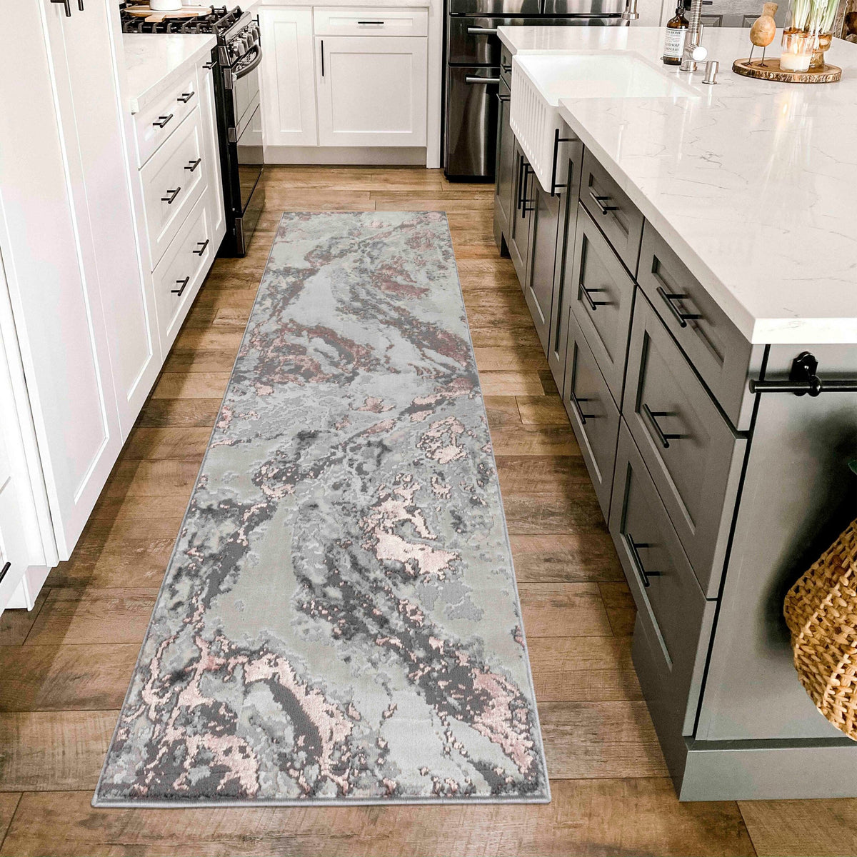 Emperor Metallic Abstract Rug - Picasso