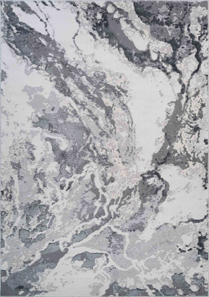 Emperor Metallic Abstract Rug - Picasso