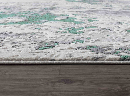 Emperor Metallic Abstract Rug - Picasso