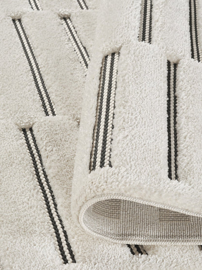 Freya Embossed Geometric Rug - Bar
