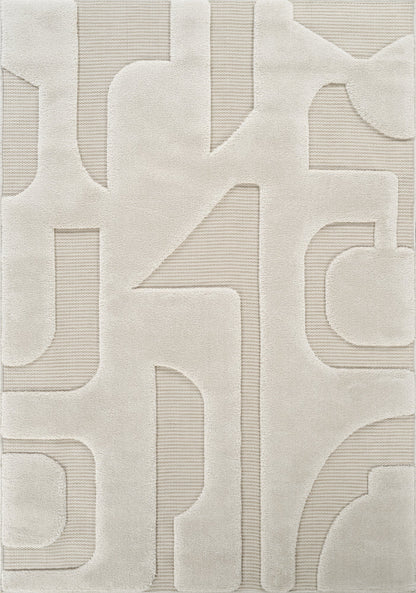 Freya Embossed Geometric Rug - Boho