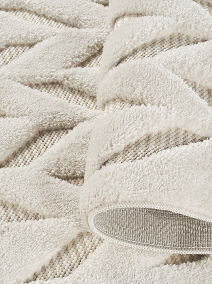 Freya Embossed Geometric Rug - Herringbone