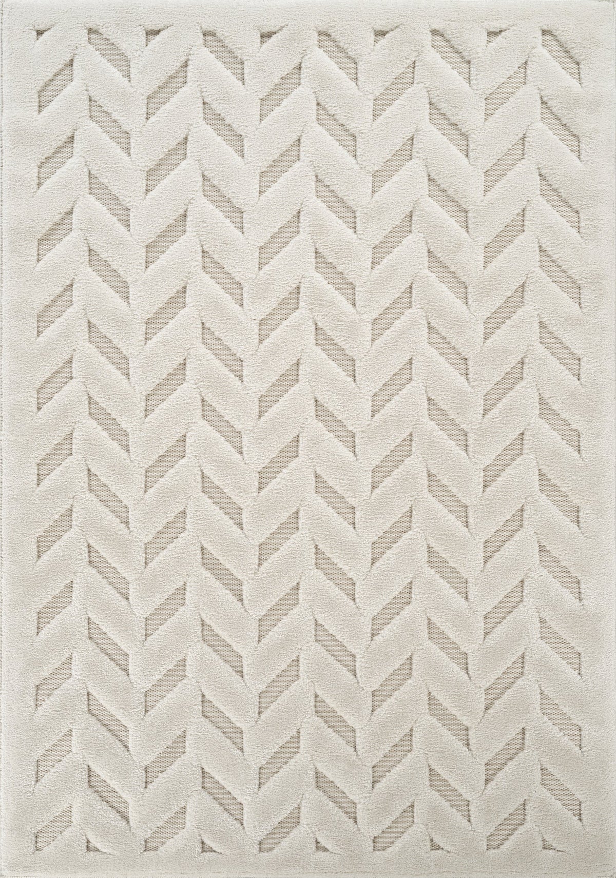 Freya Embossed Geometric Rug - Herringbone