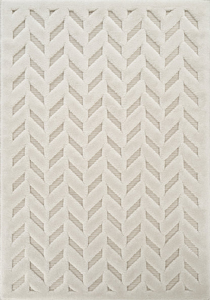 Freya Embossed Geometric Rug - Herringbone