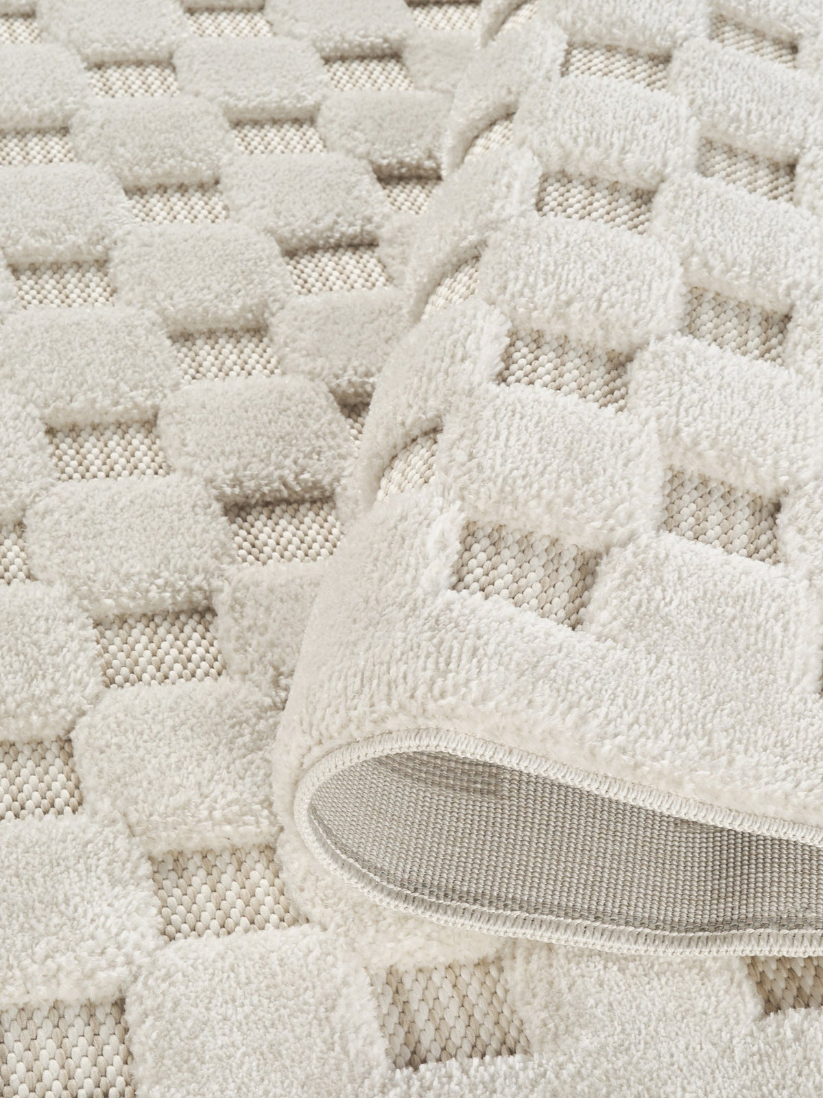 Freya Embossed Geometric Rug - Square