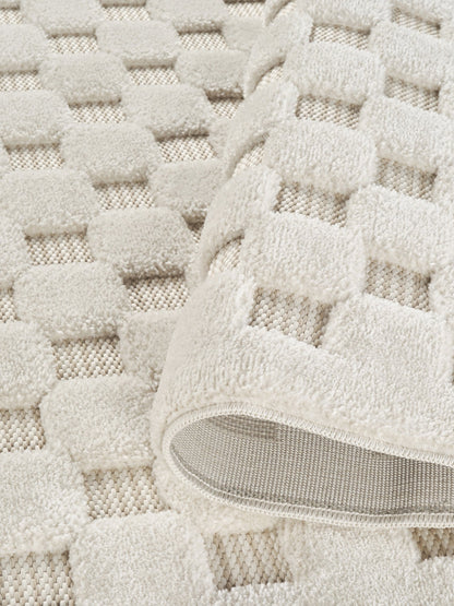 Freya Embossed Geometric Rug - Square